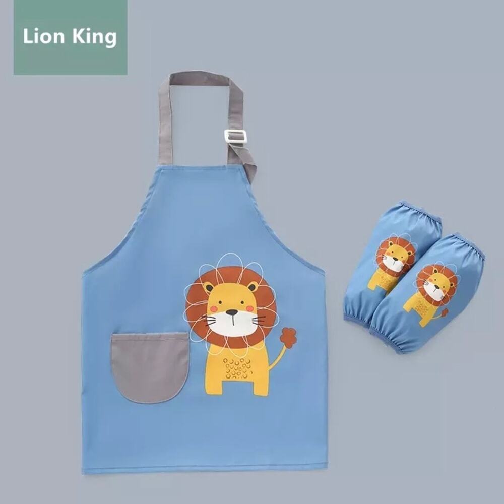 New Boy girl’s apron art, mealtime 3 yr. blue